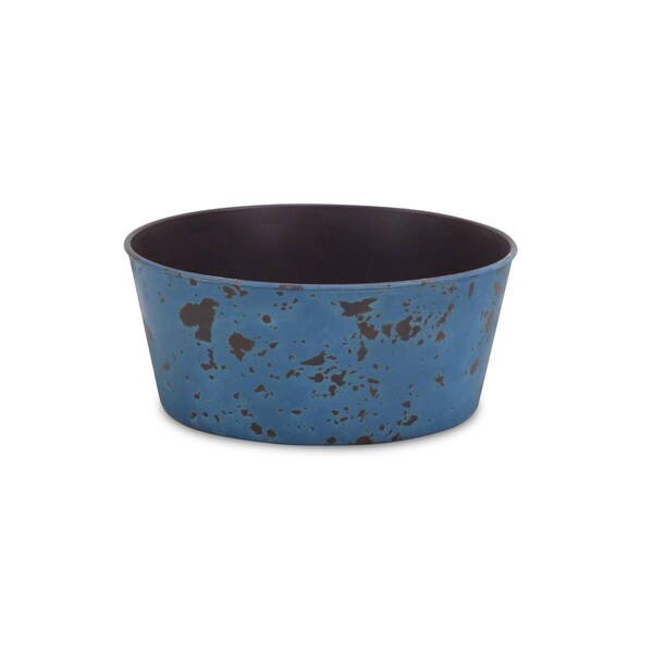Cheungs 9.5 in. Round Planter with A Tapered Body - Rustic Blue PP-113RB - main